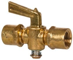 Eaton - Steel Female Pipe Drain Cock & Shutoff Valve - 1/4 Thread, 30 Max psi - Exact Tooling