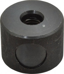 Morton Machine Works - 1/2-13" UNC Thread, Black Oxide Finish, Steel Round Knurled Push Button Thumb Nut - 1-1/8" Overall Height, 1-1/2" Head Diam - Exact Tooling