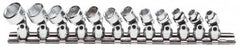 Proto - 12 Piece 1/4" Drive Standard Socket Set - 6 Points, 5 to 15mm, Metric Measurement Standard - Exact Tooling