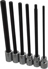 Proto - 6 Piece 3/8" Drive Metric Hex Bit Socket Set - 4 to 10mm Hex - Exact Tooling