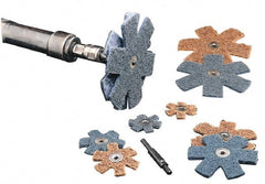 3M - 4-1/2" Diam Nonwoven Sanding Star - Coarse Grade, Eyelet, 18,000 RPM - Exact Tooling