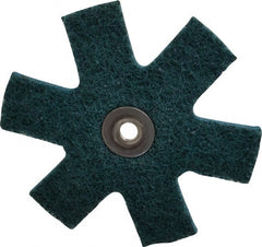 3M - 3" Diam Nonwoven Sanding Star - Very Fine Grade, Eyelet, 18,000 RPM - Exact Tooling