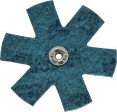 3M - 4" Diam Nonwoven Sanding Star - Very Fine Grade, Eyelet, 18,000 RPM - Exact Tooling