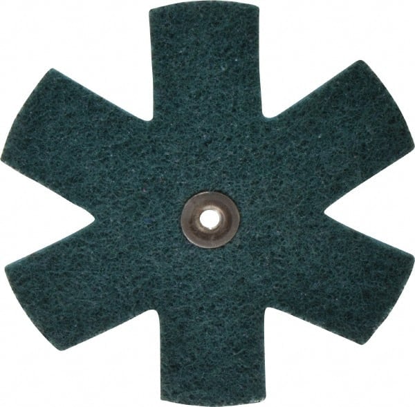 3M - 4-1/2" Diam Nonwoven Sanding Star - Very Fine Grade, Eyelet, 18,000 RPM - Exact Tooling