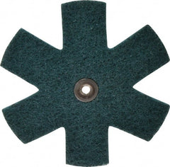 3M - 4-1/2" Diam Nonwoven Sanding Star - Very Fine Grade, Eyelet, 18,000 RPM - Exact Tooling