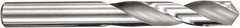 SGS - 0.75mm 145° Spiral Flute Solid Carbide Screw Machine Drill Bit - AlTiN Finish, Right Hand Cut, 4.5mm Flute Length, 23mm OAL, Standard Point, Straight Shank - Exact Tooling