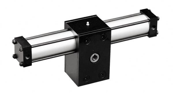 Norgren - 1-1/8" Bore, 360° Rotation, Single Rack & Pinion Rotary Air Actuator - Exact Tooling