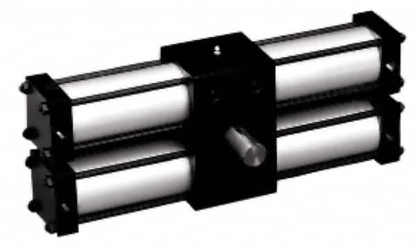 Norgren - 1-1/2" Bore, 360° Rotation, Double Rack & Pinion Rotary Air Actuator - Exact Tooling