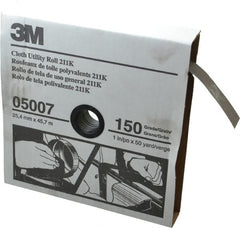 3M - 1" x 50 Yd 150 Grit Aluminum Oxide Cloth Roll - Very Fine Grade, J Weighted Backing - Exact Tooling