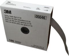 3M - 2" x 50 Yd 180 Grit Aluminum Oxide Cloth Roll - Very Fine Grade, J Weighted Backing - Exact Tooling