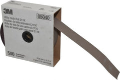 3M - 2" x 50 Yd 500 Grit Aluminum Oxide Cloth Roll - Super Fine Grade, J Weighted Backing - Exact Tooling