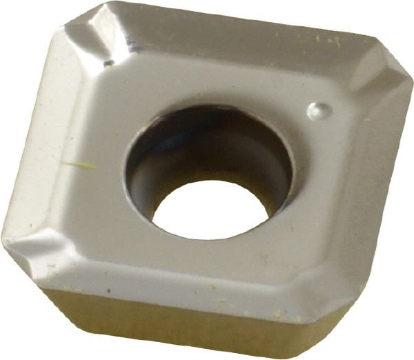 Kennametal - SECT443 LE Grade KC410M Carbide Milling Insert - TiB2 Finish, 0.1874" Thick, 14mm Inscribed Circle, 1mm Corner Radius - Exact Tooling