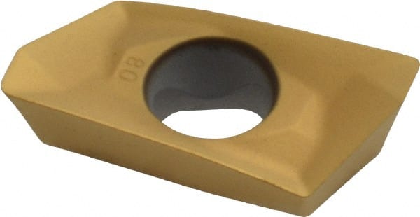 Kennametal - EP1808 GD Grade KC725M Carbide Milling Insert - TiN/TiCN/TiN Finish, 0.217" Thick, 0.8mm Corner Radius - Exact Tooling