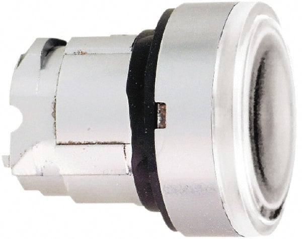 Schneider Electric - 22mm Mount Hole, Flush, Pushbutton Switch Only - Round, White Pushbutton, Nonilluminated, Momentary (MO) - Exact Tooling