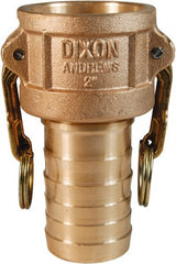 Dixon Valve & Coupling - 2-1/2" Brass Cam & Groove Suction & Discharge Hose Female Coupler Hose Shank - Part C, 150 Max psi - Exact Tooling