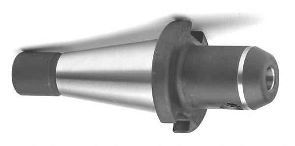 Accupro - NMTB40 Taper Shank 1/4" Hole End Mill Holder/Adapter - 20mm Nose Diam, 2.31" Projection, 5/8-11 Drawbar, Through-Spindle Coolant - Exact Tooling