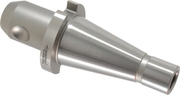 Accupro - NMTB40 Taper Shank 1/2" Hole End Mill Holder/Adapter - 35mm Nose Diam, 58.67mm Projection, 5/8-11 Drawbar, Through-Spindle Coolant - Exact Tooling