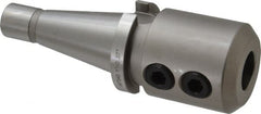 Accupro - NMTB40 Taper Shank 1" Hole End Mill Holder/Adapter - 2-3/8" Nose Diam, 85.59mm Projection, 5/8-11 Drawbar, Through-Spindle Coolant - Exact Tooling
