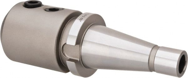 Accupro - NMTB40 Taper Shank 1-1/4" Hole End Mill Holder/Adapter - 2-1/2" Nose Diam, 93.72mm Projection, 5/8-11 Drawbar, Through-Spindle Coolant - Exact Tooling