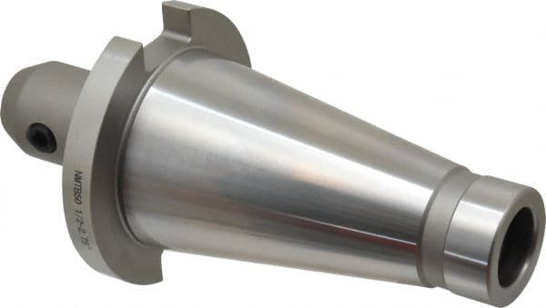 Accupro - NMTB50 Taper Shank 1/2" Hole End Mill Holder/Adapter - 35mm Nose Diam, 2.3" Projection, 1-8 Drawbar, Through-Spindle Coolant - Exact Tooling