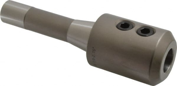 Accupro - R8 Taper Shank 7/8" Hole End Mill Holder/Adapter - 2.3" Projection, 7/16-20 Drawbar, Through-Spindle Coolant - Exact Tooling