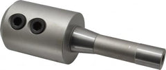 Accupro - R8 Taper Shank 1-1/4" Hole End Mill Holder/Adapter - 3.1" Projection, 7/16-20 Drawbar, Through-Spindle Coolant - Exact Tooling