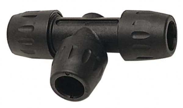 Transair - 7/8" ID, Air Hose Equal Tee - 232 Max psi, 6" Long, Plastic - Exact Tooling