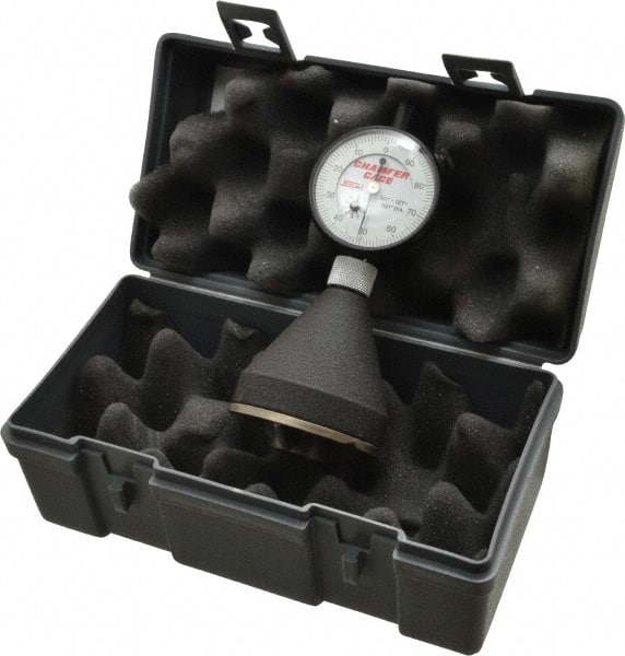 SPI - 1 to 2", 90 to 127° Included Angle, Internal Chamfer Gage - White Hardened Tool Steel (Plunger), 3 Blade & Conical Plunger, 0.002" Accuracy, 0.001" Graduation - Exact Tooling