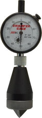 SPI - 0 to 1", 0 to 90° Included Angle, Internal Chamfer Gage - White Hardened Tool Steel (Plunger), 3 Blade & Conical Plunger, 0.001" Accuracy, 0.001" Graduation - Exact Tooling