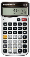 Calculated Industries - 11-Digit (7 normal, 4 Fractions) with Full Annunciators 30 Function Handheld Calculator - 5/8" x 2-1/2" (15.88mm x 63.5mm) Display Size, Silver, LR-44/A76 Powered, 7" Long x 5" Wide x 1" High - Exact Tooling