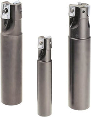 Tungaloy - 1" Cut Diam, 0.642" Max Depth of Cut, 1" Shank Diam, 3.74" OAL, Indexable Square Shoulder End Mill - ASMT 1705.. Inserts, Weldon Shank, 90° Lead Angle - Exact Tooling