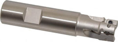 Tungaloy - 3/4" Cut Diam, 0.429" Max Depth of Cut, 3/4" Shank Diam, 3.54" OAL, Indexable Square Shoulder End Mill - ASMT 11T3.. Inserts, Weldon Shank, 90° Lead Angle - Exact Tooling