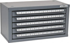 Huot - 5 Drawer, #2-56 to #12-28 Tap Storage - 14-5/8" Wide x 7-3/8" Deep x 7-3/4" High, Steel - Exact Tooling