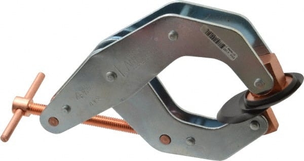 Kant Twist - 1,700 Lb, 4-1/4" Max Opening, 2-1/4" Open Throat Depth, 2-1/2" Closed Throat Depth, Cantilever Clamp - High Tensile Steel Jaw, T-Handle, 7" OAL, 6-3/4" Max Width - Exact Tooling
