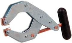 Made in USA - 700 Lb, 2-1/2" Max Opening, 2" Open Throat Depth, Cantilever Clamp - High Tensile Steel Jaw, T-Handle - Exact Tooling
