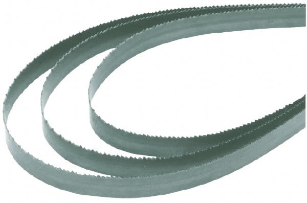 M.K. MORSE - 4 TPI, 7' 9-1/2" Long x 1/4" Wide x 0.025" Thick, Welded Band Saw Blade - High Carbon Steel, Toothed Edge, Raker Tooth Set, Flexible Back, Contour Cutting - Exact Tooling