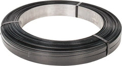 Made in USA - 2,688' Long x 1/2" Wide, Oscillated Coil Steel Strapping - 1,300 Lb Capacity, 0.023" Thick - Exact Tooling