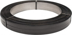 Made in USA - 1,796' Long x 3/4" Wide, Oscillated Coil Steel Strapping - 2,000 Lb Capacity, 0.023" Thick - Exact Tooling