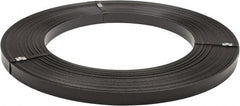 Made in USA - 836' Long x 1-1/4" Wide, Ribbon Wound Coil Steel Strapping - 5,450 Lb Capacity, 0.031" Thick - Exact Tooling