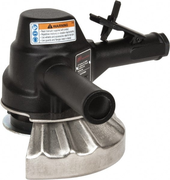 Ingersoll-Rand - 7" Wheel Diam, 6,000 RPM, Pneumatic Angle & Disc Grinder - 5/8-11 Spindle, 61 CFM - Exact Tooling