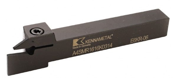 Kennametal - 0.6693" Max Depth of Cut, 3mm Min Groove Width, 125mm OAL, Right Hand Indexable Grooving Cutoff Toolholder - 20mm Shank Height x 20mm Shank Width, A4..03.. Insert Style, A4SM Toolholder Style, Series A4 - Exact Tooling