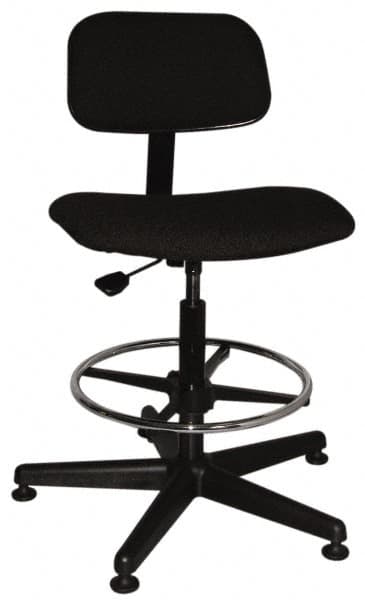 Bevco - Ergonomic Chair with Adjustable Footring - Cloth Seat, Black - Exact Tooling