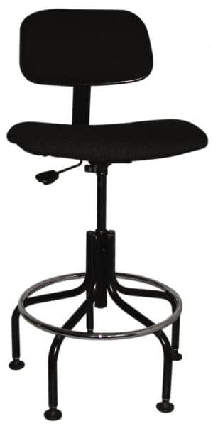 Bevco - Ergonomic Chair with Welded Footring - Cloth Seat, Black - Exact Tooling