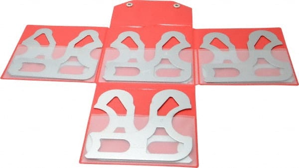 SPI - 8 Piece, 9/16 to 1 Inch Radius, Stainless Steel Radius Gage Set - Satin Chrome Coated - Exact Tooling