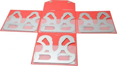 SPI - 8 Piece, 9/16 to 1 Inch Radius, Stainless Steel Radius Gage Set - Satin Chrome Coated - Exact Tooling