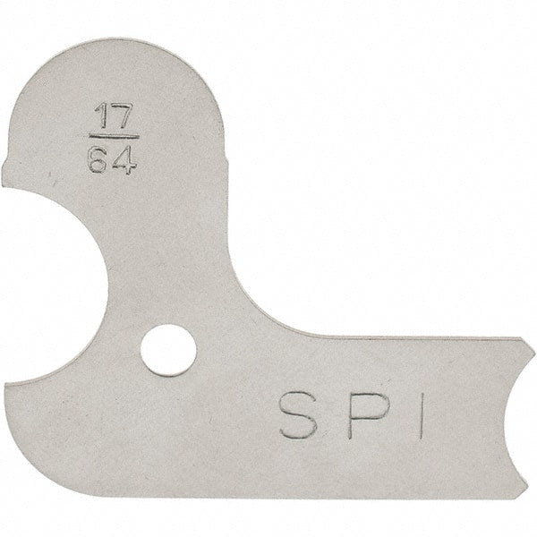 SPI - 17/64 Inch Radius Gage - Satin Chrome Finish, Steel - Exact Tooling