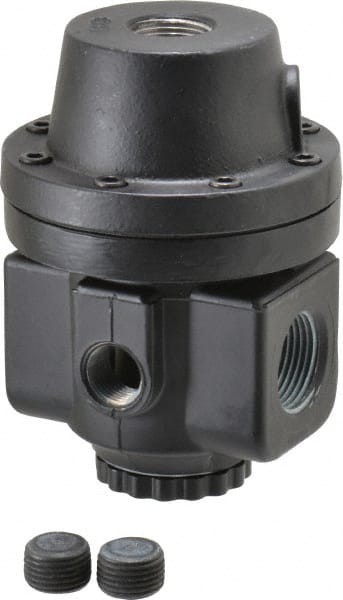 Norgren - 1 NPT Port, 300 CFM, Zinc/Aluminum Air Pilot Operated Regulator - 10 to 400 psi Range, 400 Max psi Supply Pressure, 4.16" Wide x 5.97" High - Exact Tooling