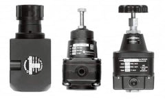 Norgren - 1/4 NPT Port, 6.4 CFM, Aluminum Remote Pilot Regulator - 5 to 125 psi Range, 450 Max psi Supply Pressure, 2.47" Wide x 5.24" High - Exact Tooling