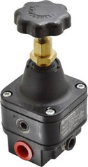Norgren - 1/4 NPT Port, 12 CFM, Zinc Precision Constant Bleed Regulator - 1 to 60 psi Range, 150 Max psi Supply Pressure, 2.12" Wide x 4.55" High - Exact Tooling