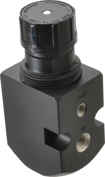 Norgren - 1/4 NPT Port, 6.4 CFM, Aluminum Feedback Pilot Regulator - 10 to 250 psi Range, 450 Max psi Supply Pressure, 2" Wide x 5.24" High - Exact Tooling